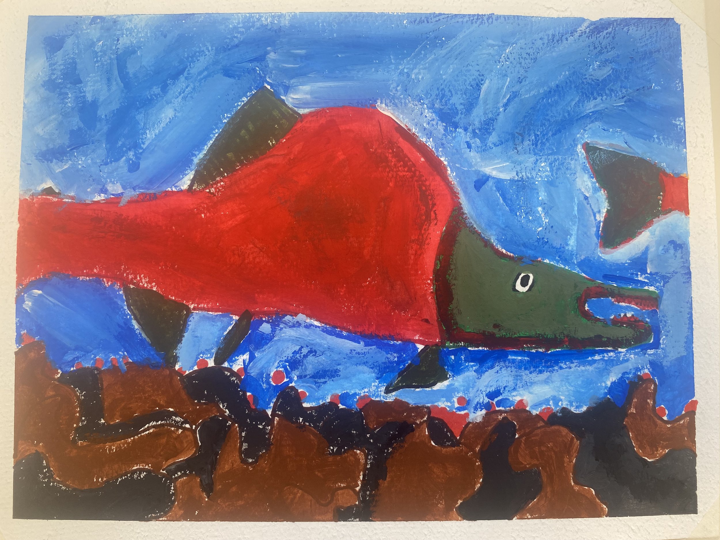 絵画　ANNA．Ｋ　魚 金の魚 | Yukari.Tanemura ｜インテリア絵画 アートの専門通販